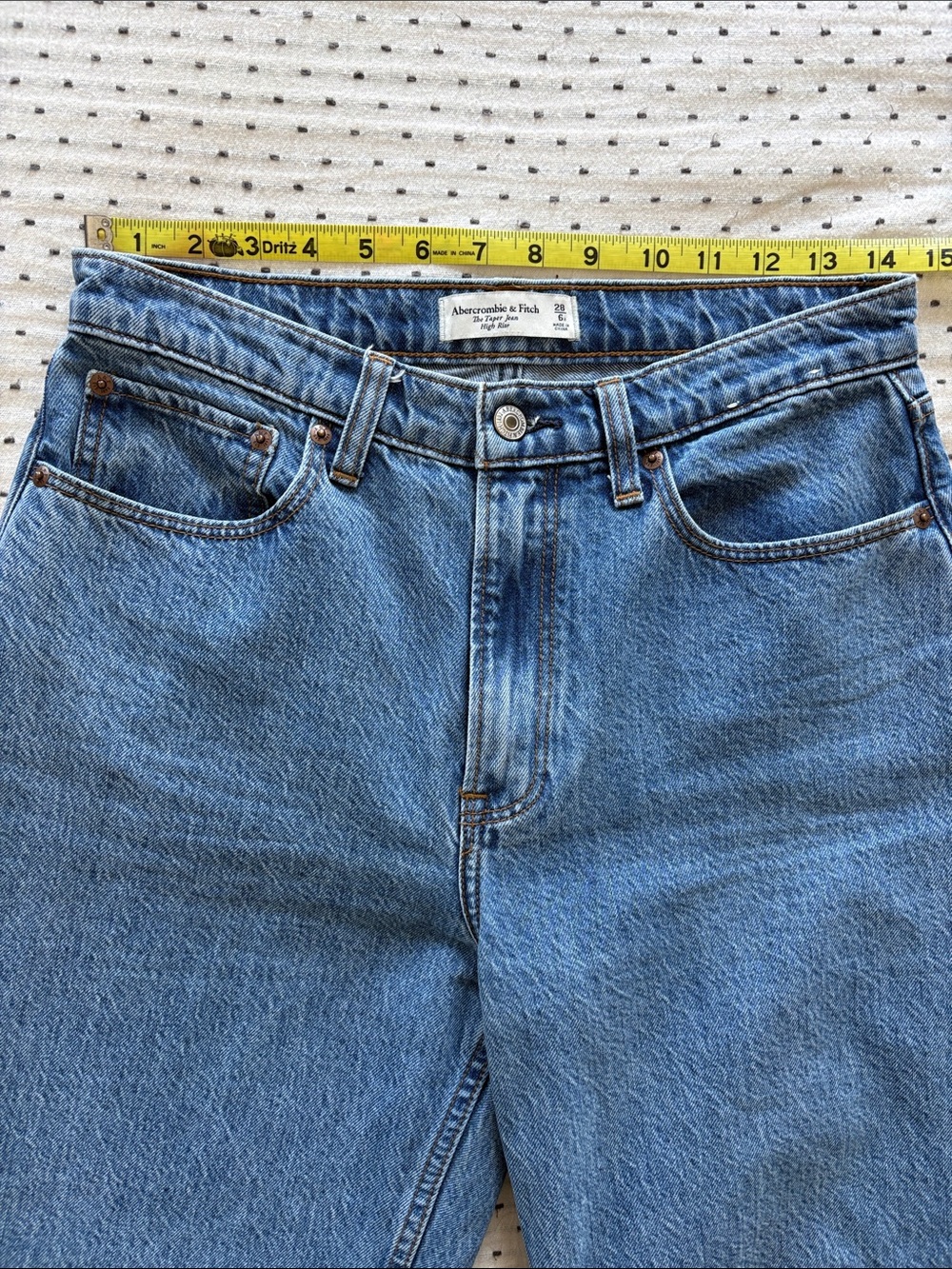 Abercrombie The High Rise Taper Jean, 28 R - Picture 8 of 14